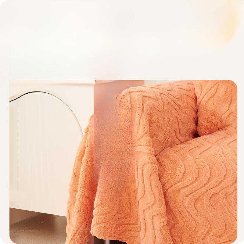 Ins Style Universal Sofa Cover Towel Four Seasons Universal Sofa Cushion Jacquard Velvet Winter Thickened Cushion Sofa Cover