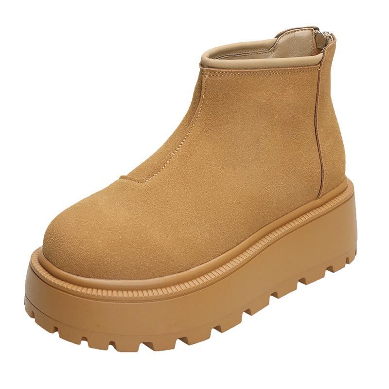 Rutschfeste warme Schneestiefel für Damen Herbst und Winter neue Samt-Dicksohlen modische vielseitige Temperament-Kurzstiefel