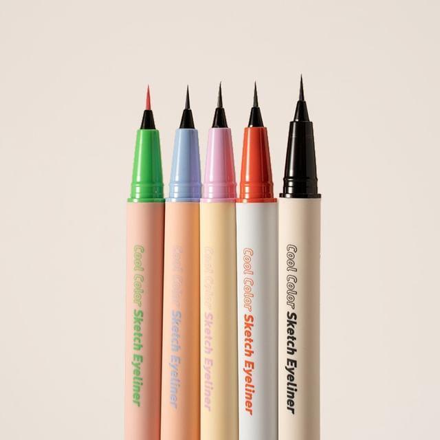 CZEL - Cool Color Sketch Liquid Eyeliner - 5 Colors 02# Brown - 0.6g