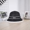 Xiaoxiangfeng Hat Straw Pot Hat Summer New Camellia Retro Bucket Hat Sunshade Sunscreen Beach Sun Hat