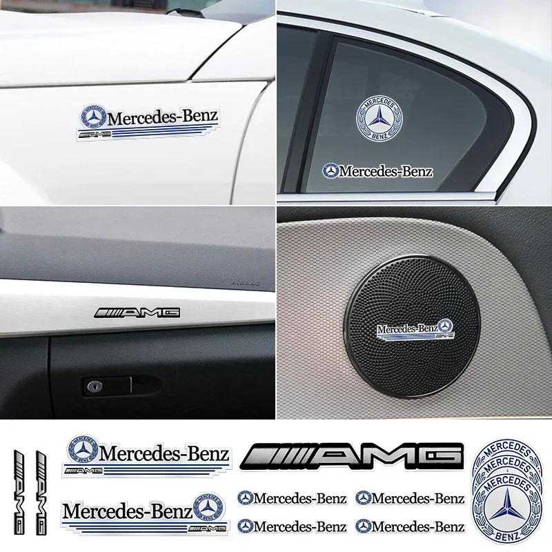 Hots 1 sada Samolepka s emblémem auta Dekorace auta Nálepka Pro Mercedes Benz W204 W124 W201 W202 W212 W220 W205 GLA CLA Příslušenství do auta g
