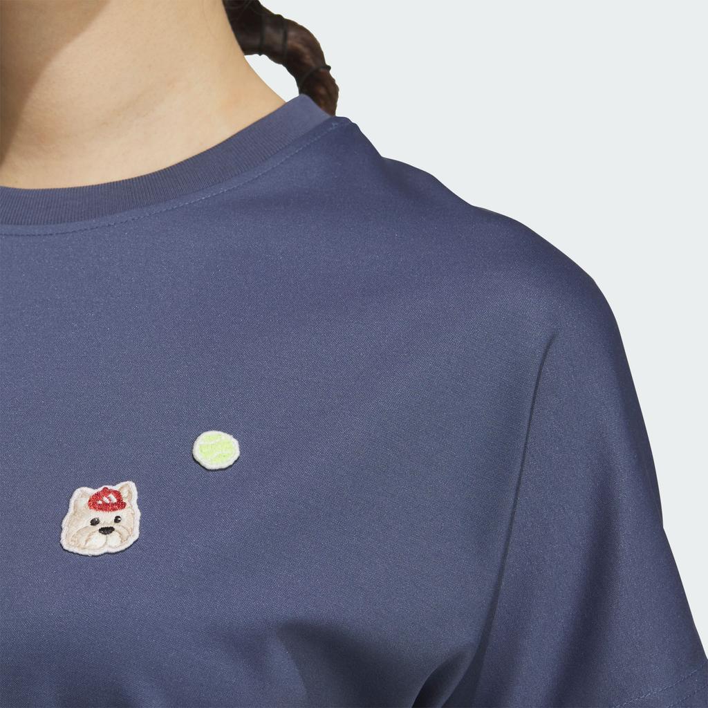 Adidas Graphic Design Cartoon Round Neck Loose Fit Short Sleeve T-Shirt Women T-Shirts Ink-Blue JD5248