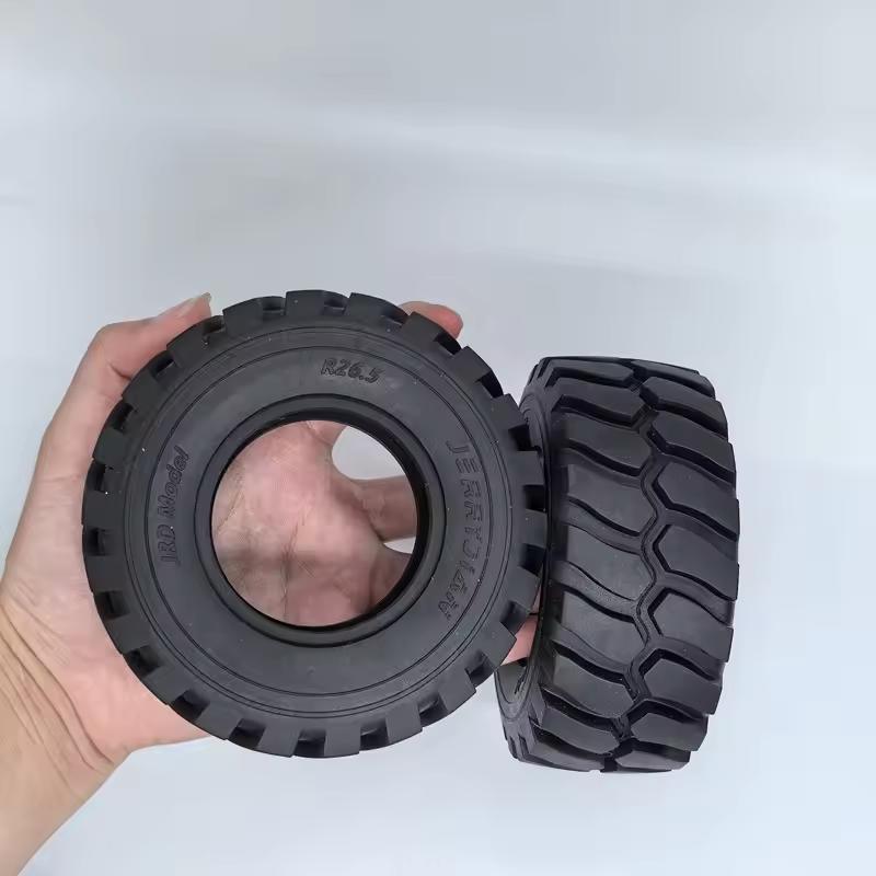 RC 1 Pair LESU Diameter 45MM Height Wheel Rubber Tyres 110Mm for Remote Control 1/15 Hydraulic Loader RC Car Accessories