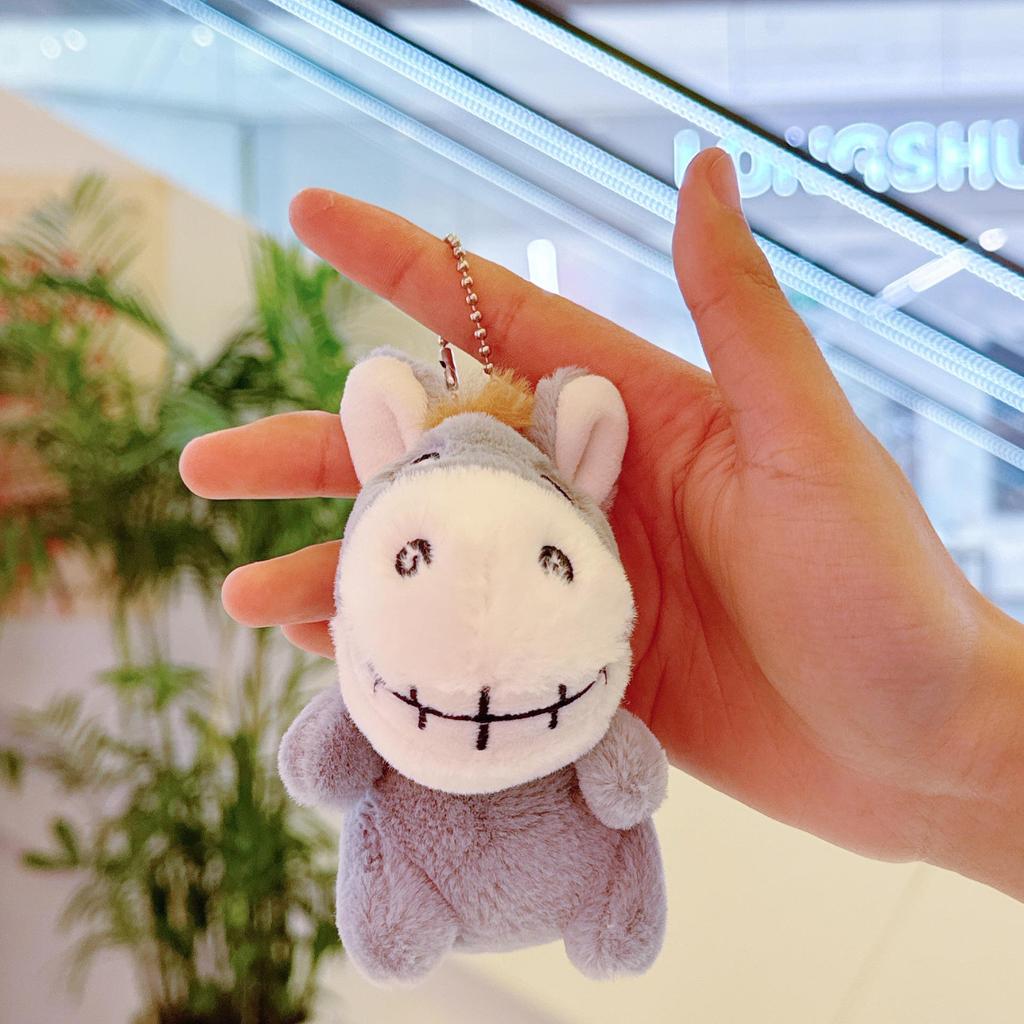 Cartoon Donkey Plush Keychain: Cute Donkey Doll & Small Pendant Ornament