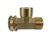 Corrosion Resistant T Type Hose Adapter 3/4Inch GHT Thread Brass Plumbing Joint Swivel Pipe Fitting Tees Easy To Install