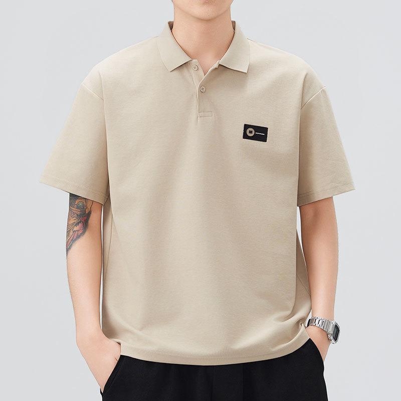Men's New Summer Loose Short-sleeved POLO Shirt Lapel Thin Short T