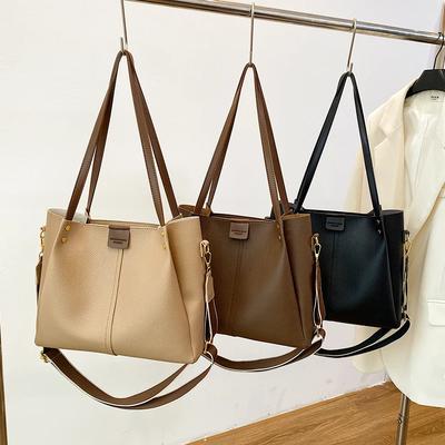 Velká látková taška pro ženy Retro elegantní crossbody taška Studentská taška přes rameno