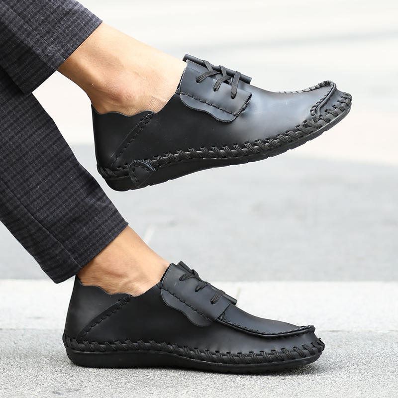 Mokkasiner for menn Loafer Kjøring Gommino Comfort Flats Uformell snøring Skinnsko i plussstørrelse for menn Overstørrelse