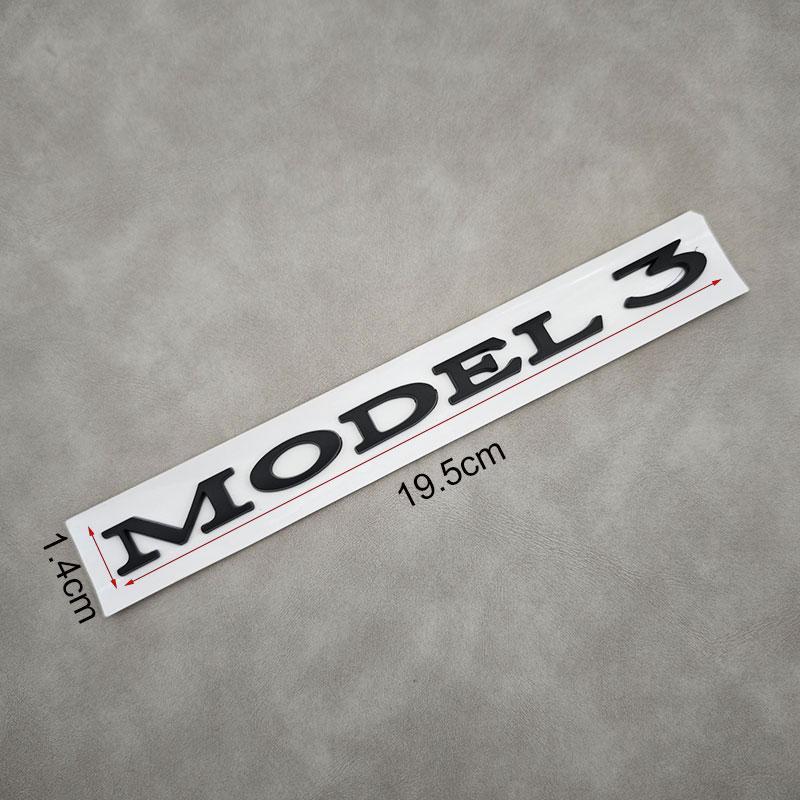 3D ABS Letters Model 3 Logo Chrome Black Red Badge Car Rear Trunk Stickers For Tesla Model 3 Auto Decoration Decals Accessories