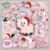 50PCS Little Pig Waterproof Graffiti Stickers for Luggage, Scooter, Computer, Tablet, and Water Bottle