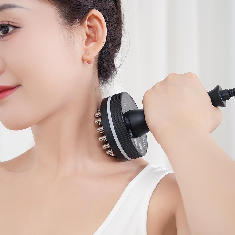 Electric Body Gua Sha Massager Fat Burning Scraping Slimming Machine Meridian Brush Guasha Tool Vibration Infrared Heat Anti Cellulite