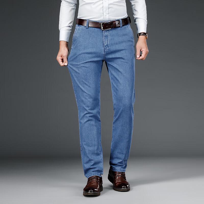 

Мужские осенне-зимние джинсы Yiliteng прямого кроя стрейч 42