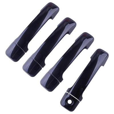 1 Set Car Exterior Door Handle Cover Trim Decor Carbon Fiber Style Fit For Toyota Tundra 2014 2015 2016 2017 2018