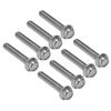 20Pcs M10x1.5 Screw Bolts A2?70 Stainless Steel Flanged Hex Head Bolt with Gasket DIN6921M10x60