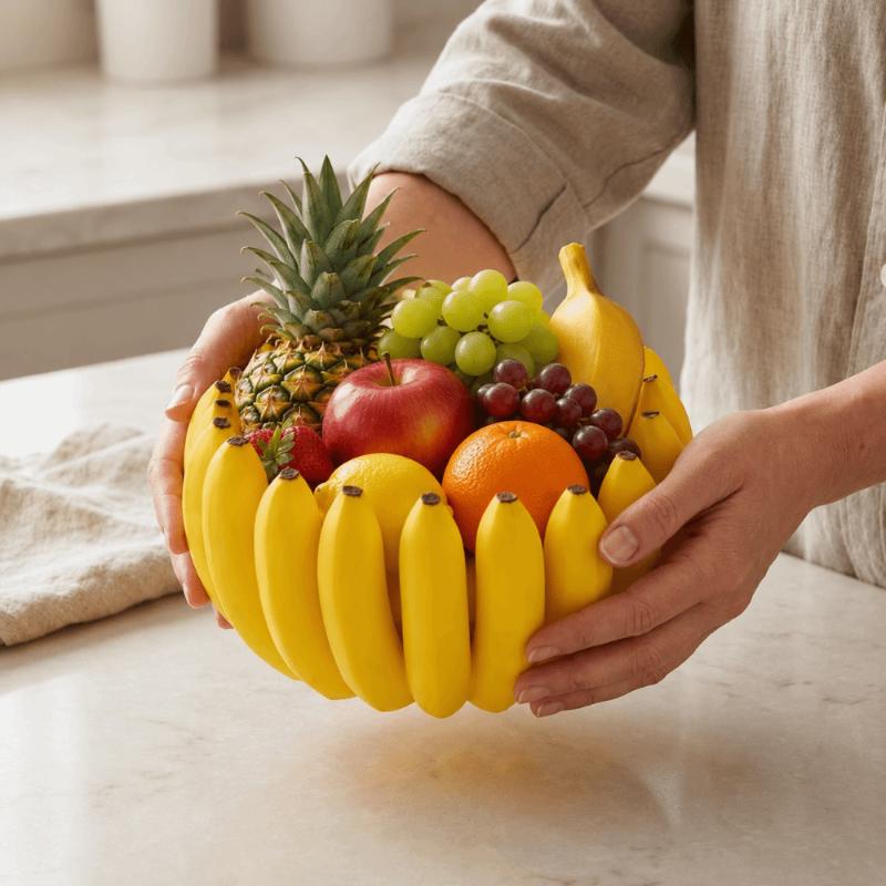 Creative Banana Shaped Storage Bowl Large Capacity Multifunctional For Fruit Snack Storage Home Decor