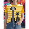3D-gedrucktes Damen-Kurzarm-T-Shirt, Übergrößen Damenbekleidung, modisch und vielseitig, lässig, Alltagskleidung