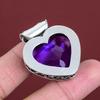 Faceted african amethyst pendant vintage gemstone pendant antique jewelry 925 sterling silver pendant handmade stylish pendant gifts for her