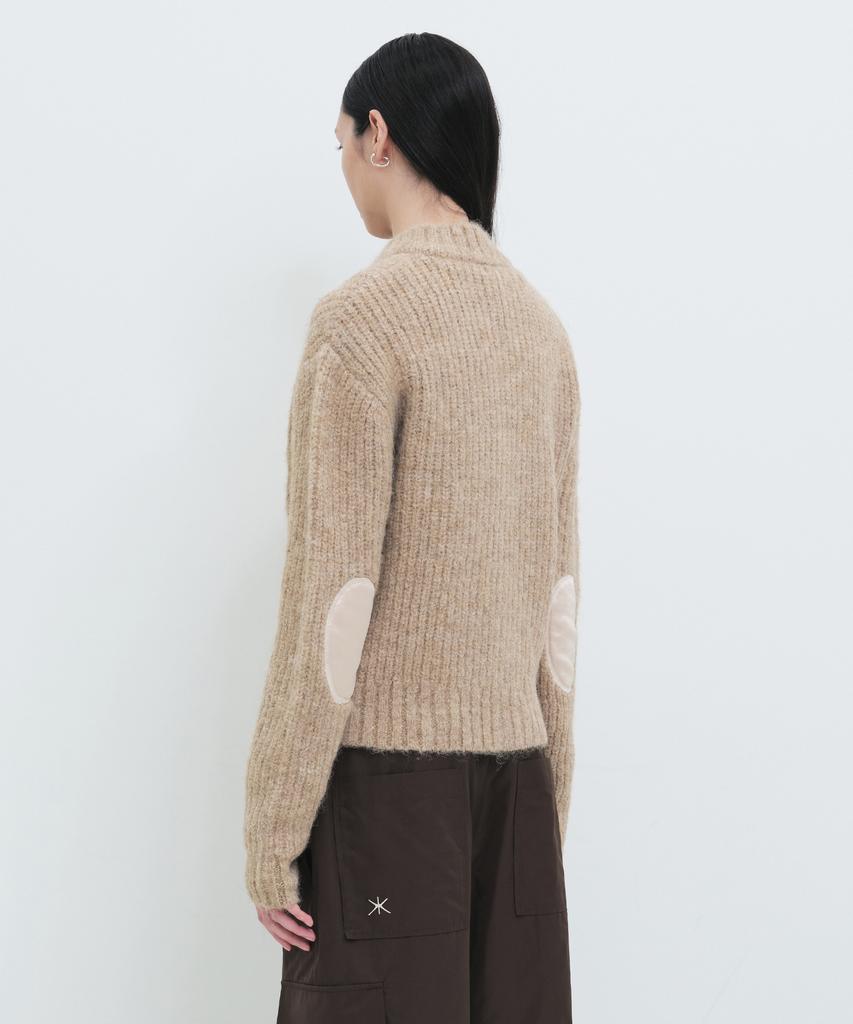 Yunse Angora Knit Zip-Up (Beige)