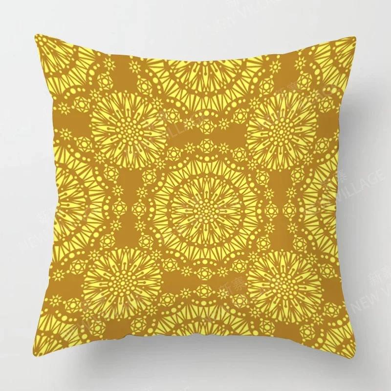 Herbstliche Heimdeko Herbst Wohnzimmer Überwurf Kissenbezug Sofa Boho Kissenbezug Mandala