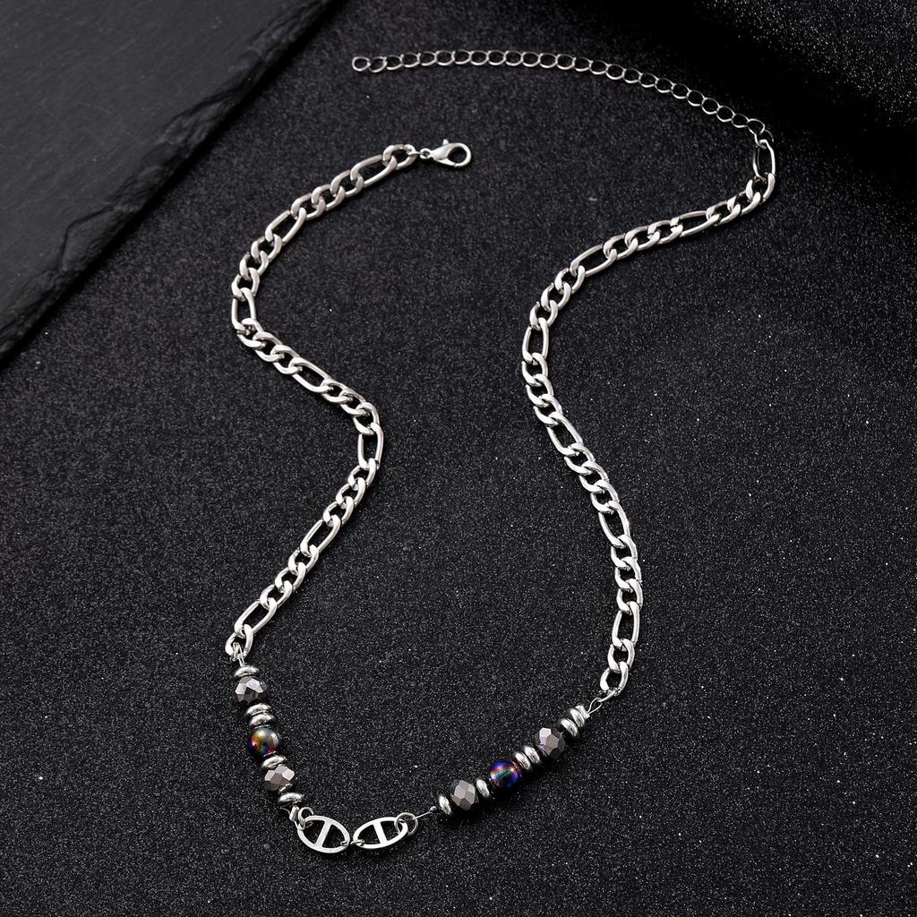 Fashion Advanced Feeling Handmade Imitation Pearl Flower Imitation Zircon Inlaid Colored Imitation Gemstone Collarbone Chain Necklace Pendant