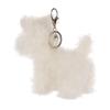 West Highland Cute Soft Animal Keychain Plush Suitable for Men and 13cm [Apricot Lamb] Toy, Women, Backpack, Wallet,