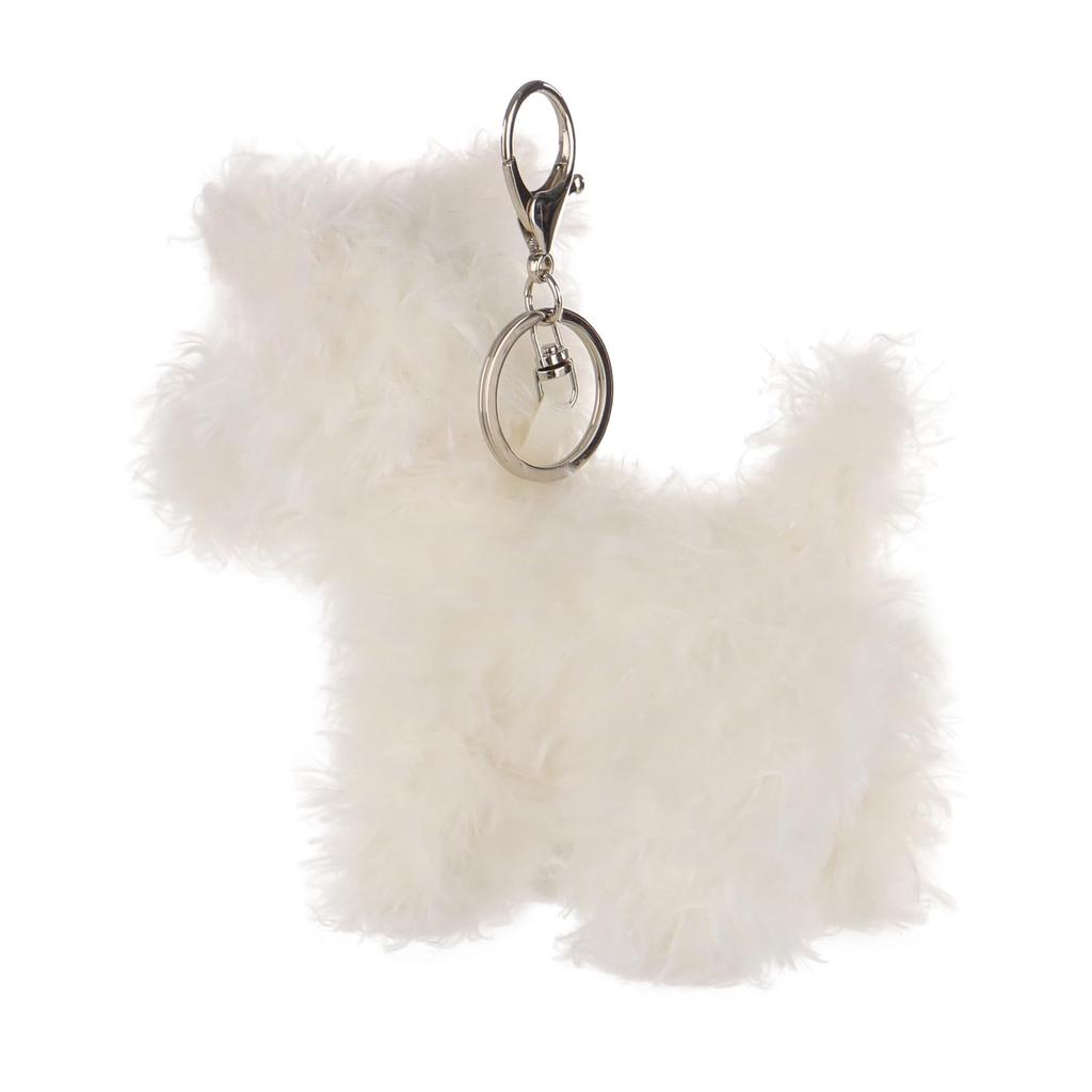 West Highland Cute Soft Animal Keychain Plush Suitable for Men and 13cm [Apricot Lamb] Toy, Women, Backpack, Wallet,