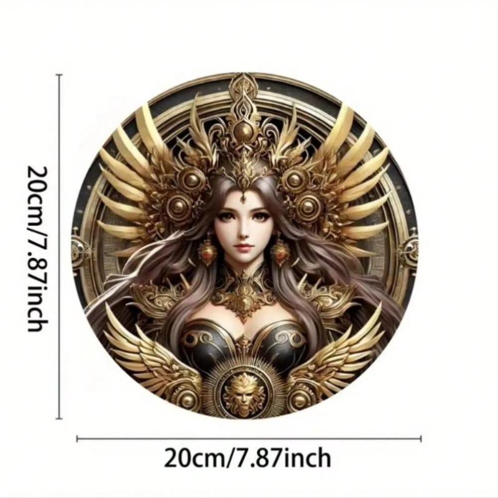 Metal Sign Egyptian Queen Cartoon Wall Art UV Scratch Resistant Home Office Cafe Decor