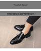 Men's Plus Size Tassel Leather Brogue Shoes - Casual Slip-On for Business or Weddings