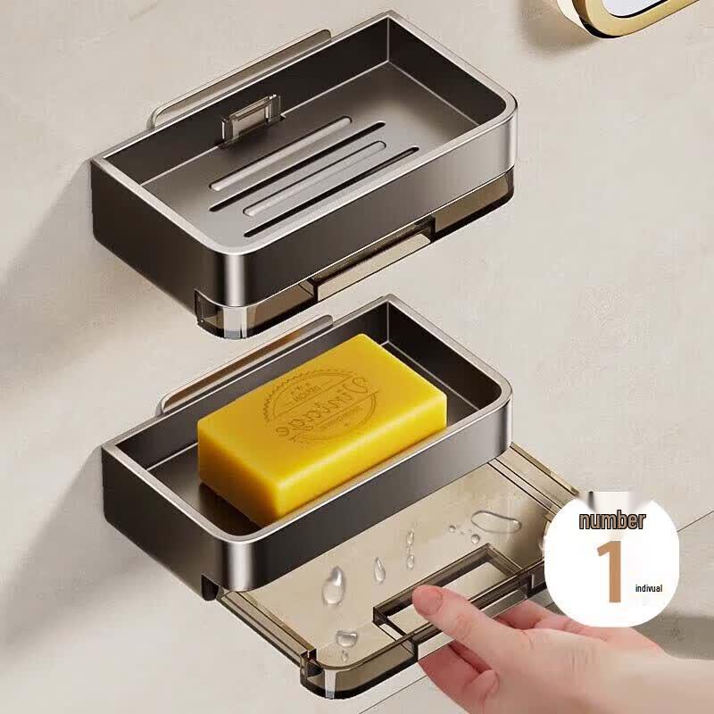 De Shang Yuan Punch-Free Wall-Mounted Double-Layer Soap Dish
