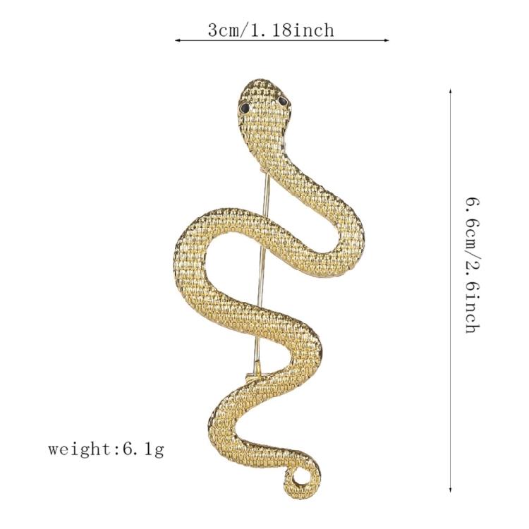 Unique Gold Tone Snake Brooch Designed for Trendsetters and Jewelry Collector Practical Zinc Alloy Lapel Pin Decoration