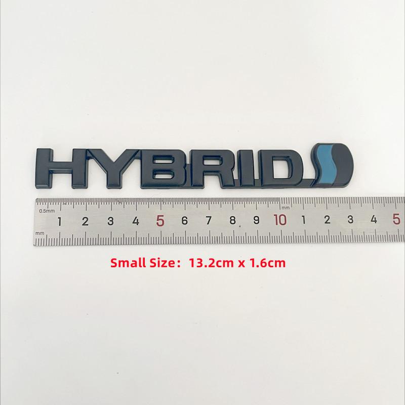 3D Metal HYBRID Logo Side Fender Rear Trunk Emblem Badge Car Sticker Decals For Toyota Prius Camry Crown Auris Rav4s TRD