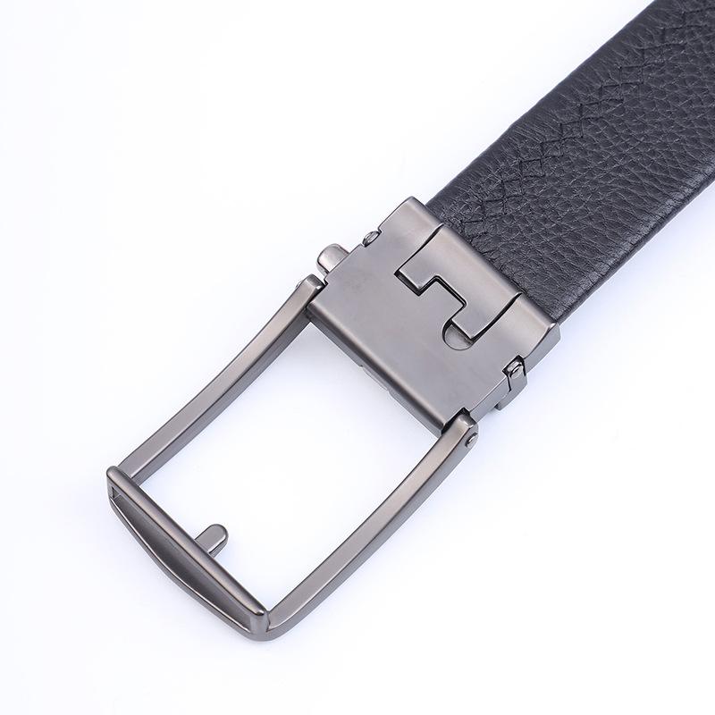 Men'S Belt First Layer Cowhide High-End Business Belt Travel Casual Versatile Automatic Buckle Belt