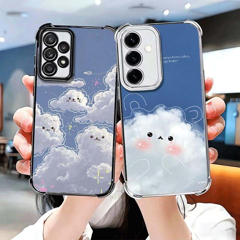 Summer Vibes Doodle Art Sky Soft Phone Case For Samsung A17 A27 A07 A37 A57 A16 A56 A15 A55 A14 A54 A13 A53 A26 A36 A25 A35 A24