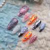 10pcs Handmade Press On Nails 3D Colorful Summer Sea Starfish Designs False Nail Patches For Women  Wearable Almond Fake Nails