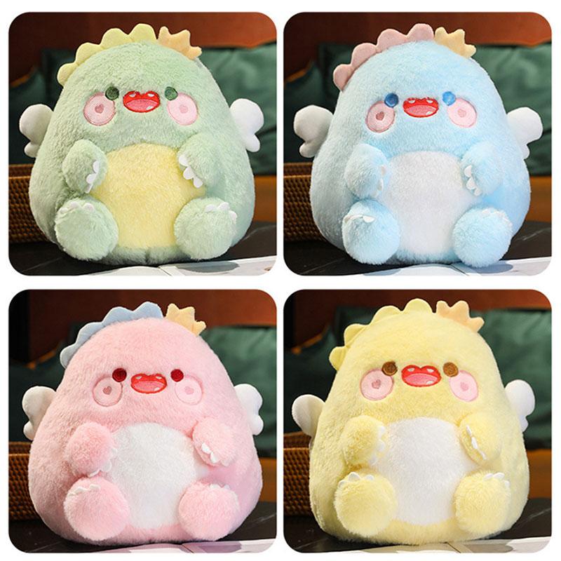Macaroncolored Dinosaur Stuffed Animal Doll Fluffy Hugging Pillow Kids Gift