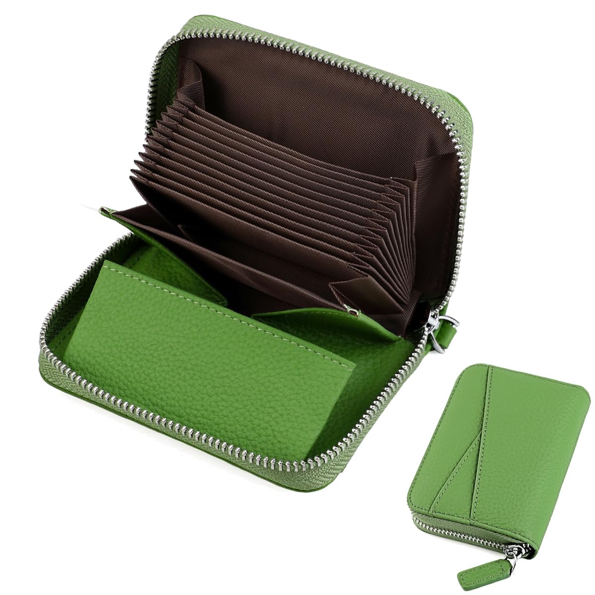 

Yocipa Genuine Leather Mini Wallet, Bifold, Anti-Skimming, Card Case, Coin Purse, Multifunctional, Popular Leather Compact Wallet for Women (Fruit