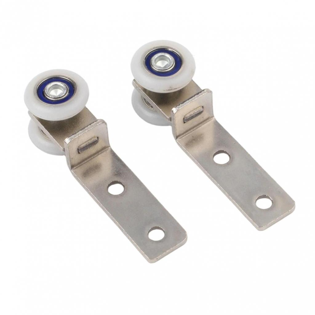 Effortless Sliding Door Hardware with Metal Bearings and Plastic Wheels