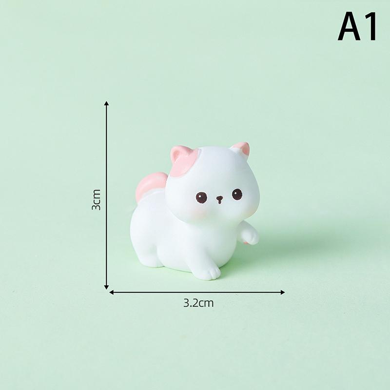 

New Diy Doll House Cat Doll Gardening Fairy Miniature Figurines Car Ornament Gift Mini Animals Figurine A1