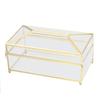 Decorative Glass Napkin Storage Box Fashionable Exquisite Transparent Glass Tissue Box for Home