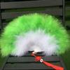 Large Turkey Feather Hand Fan Colorful Show Dance Fan Fashion Handheld Feather Fan  Home Decoration