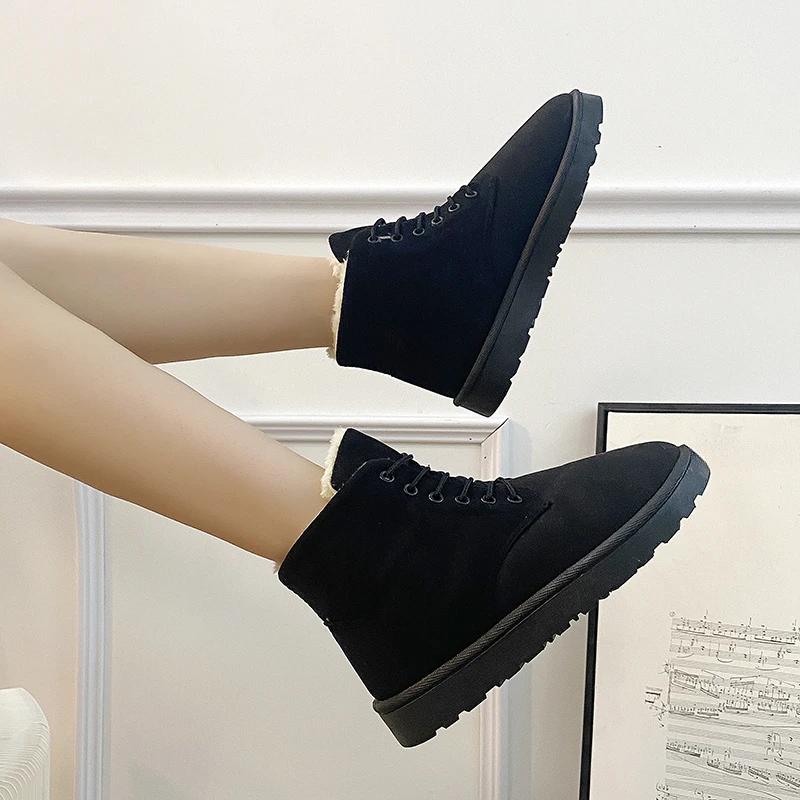 

Fashionable New Anti Slip Warm and Comfortable Snow Boots for Women s Winter Round Toe and Plush Sexy Work and Leisure Boots 36