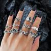 Retro For Women Punk Butterfly Heart Rings Set Retro Gothic Ancient  Color Color Dice Angel Wings Charms Finger Rings JewelryVintage Rings