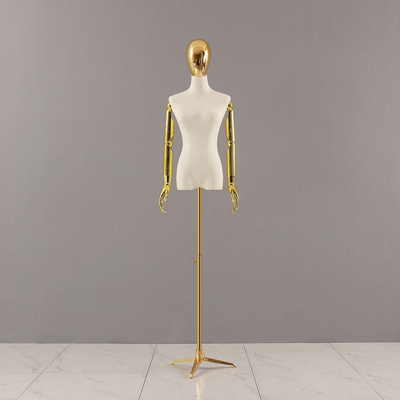Korean Style Electroplated Female Torso Mannequin for Clothing Display