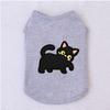 Halloween Pet Vest Cute Black Cat Cartoon Print Sleeveless Shirt Soft Breathable Costume For Kitten Puppy Party Daily Outfit
