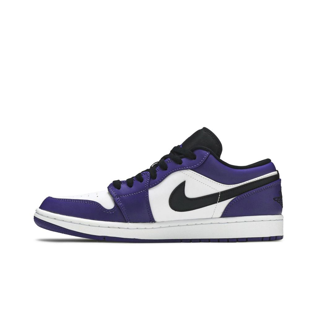Air Jordan 1 Low 'Court Purple' (Unisex) White / Court Purple / Black Vintage Basketball Shoes 553558 500