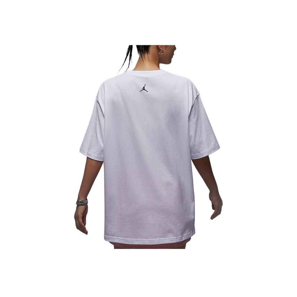 Jordan Floral Print Short Sleeve T-Shirt Women tops White FV7120-100