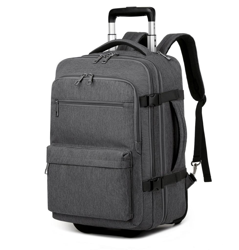 VIASTA Business Casual Rolling Backpack - Multi-Compartment, Large Capacity, Double Shoulder Design