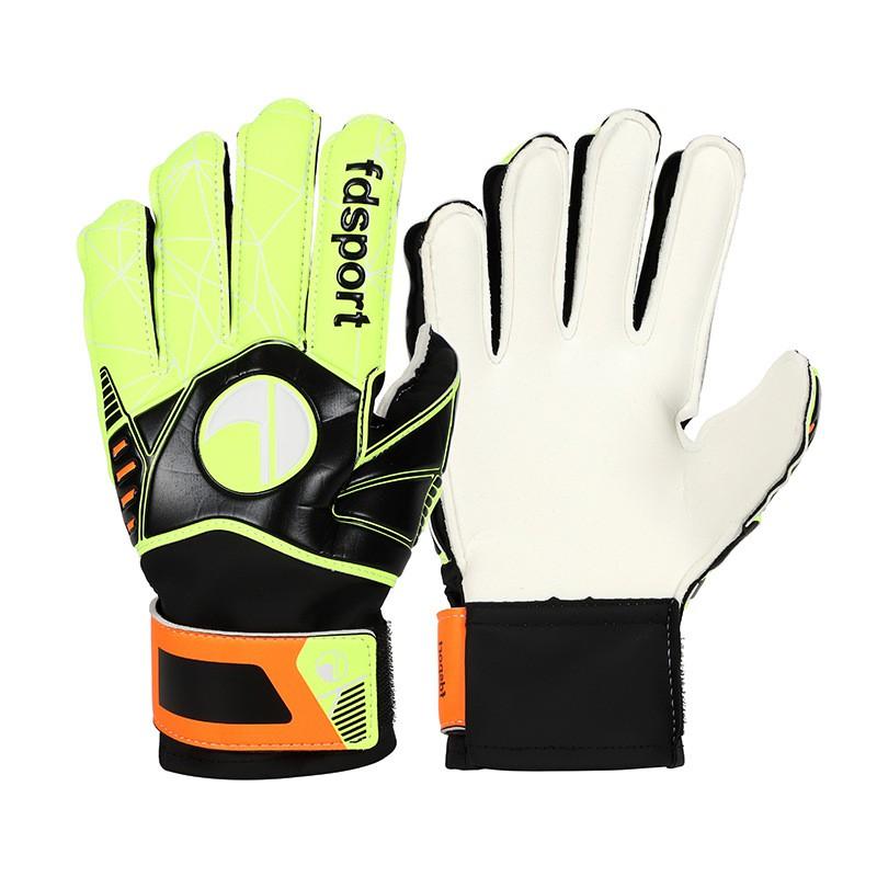 Kids Goalkeeper Gloves Latex Finger Protection Soccer Training Match Anti-slip