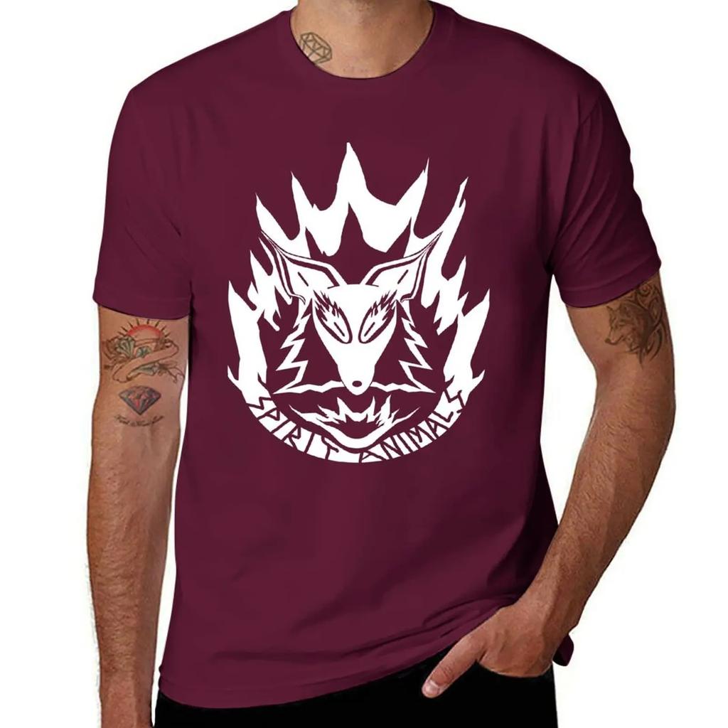 Spirit Animals Logo T-Shirt Blanks Vintage Heavyweights Sublime Black T Shirts for Men