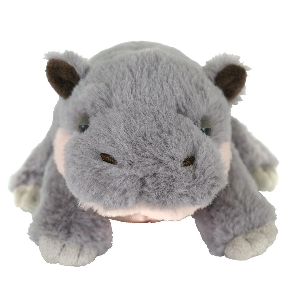 SunLemon Fluffies Kleines Zwergflusspferd 12 x 21 x 16 cm Plüschtier Niedliches Zoo-Nilpferd P-1423